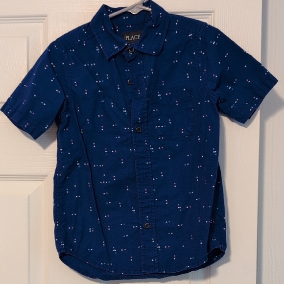 The Children's Place Blue Kids Button Down Size 5/6 - Picture 1 of 6